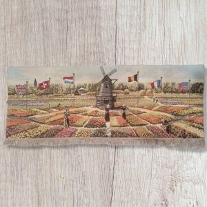 VTG Large Holland TAPESTRY with Fringe 66x28 Flags of WORLD WAR I Allies